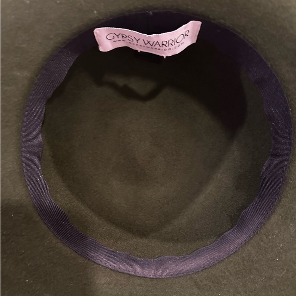 Gypsy Warrior 🖤 Army Green Floppy Wool Hat - Picture 6 of 9